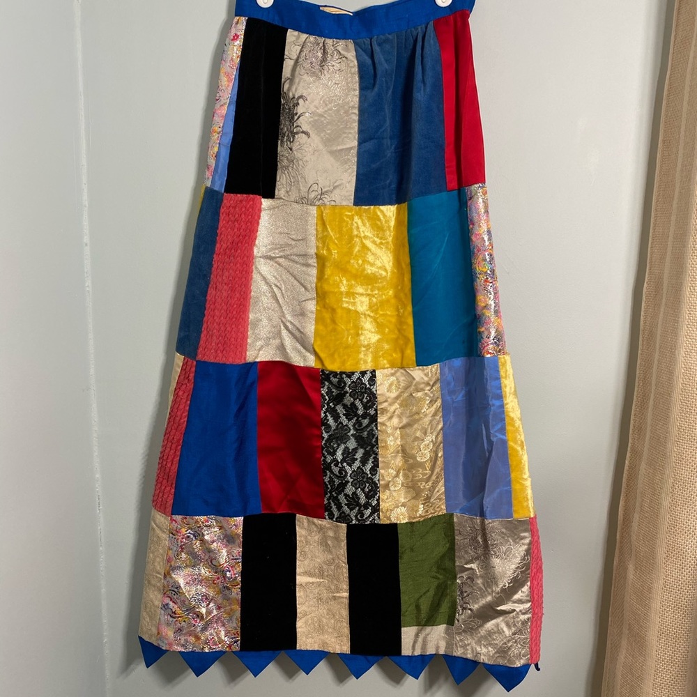 Vintage Patchwork Long Skirt - image 1